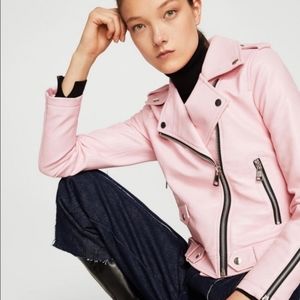 Light Pink leather Jacket